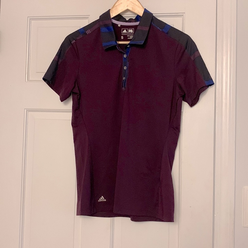 Purple golf polo